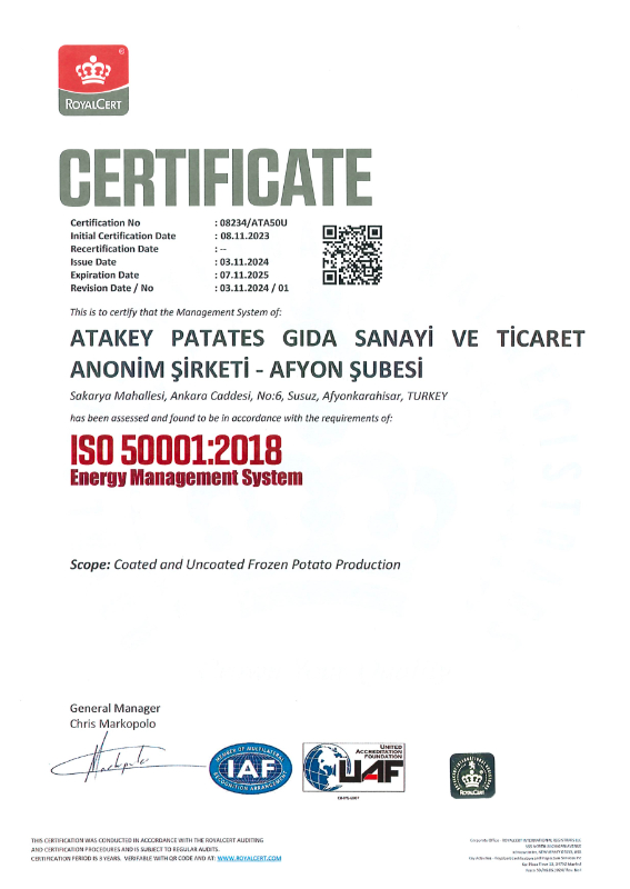 ISO 50001 Enerji Yönetim Sistemi Sertifikası